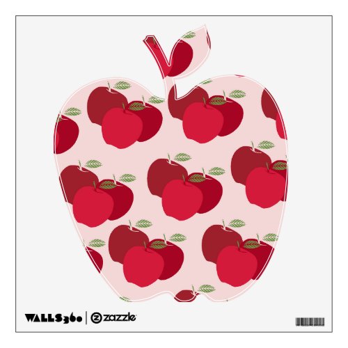 Eye Catching Apple Pattern Wall Sticker Fruit Deco