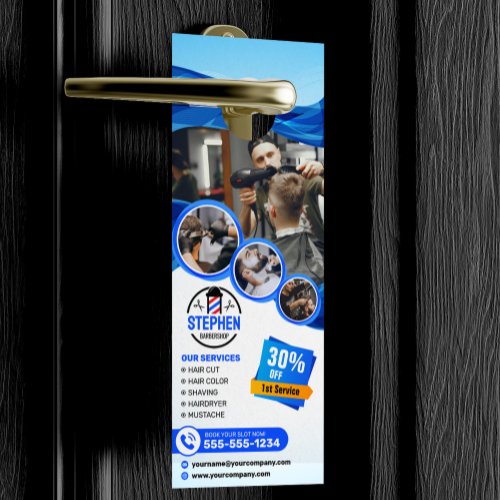 Eye_Catching Barber Shop Hairdresser Hair Stylist  Door Hanger