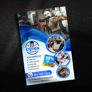 Eye-Catching Barber Shop Hairdresser Hair Stylist  Flyer