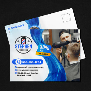 Eye-Catching Barber Shop Hairdresser Hair Stylist Postcard