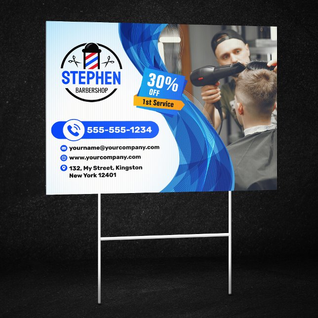 Eye-Catching Barber Shop Hairdresser Hair Stylist  Sign (Creator Uploaded)