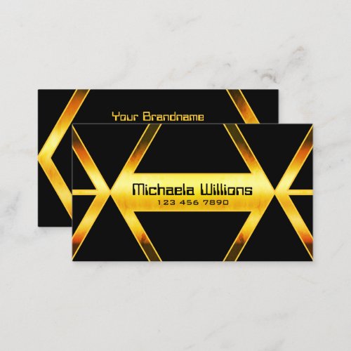 Eye Catching Black and Orange Shimmer Professional Business Card