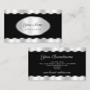 Eye Catching Black and Silver Colored Professional Business Card