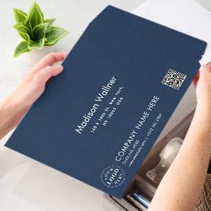 Eye-Catching Blue Texture Custom Details Envelope Mailers