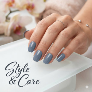 Eye-Catching Blue Textured Minx Nail Art Designs