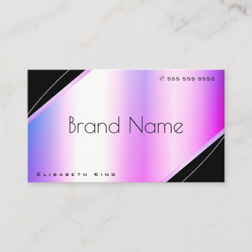 Eye Catching Bright Purple Gradient Very Elegant Business Card