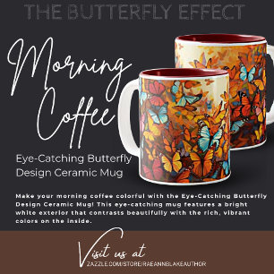 Eye-Catching Butterfly Design Ceramic Mug