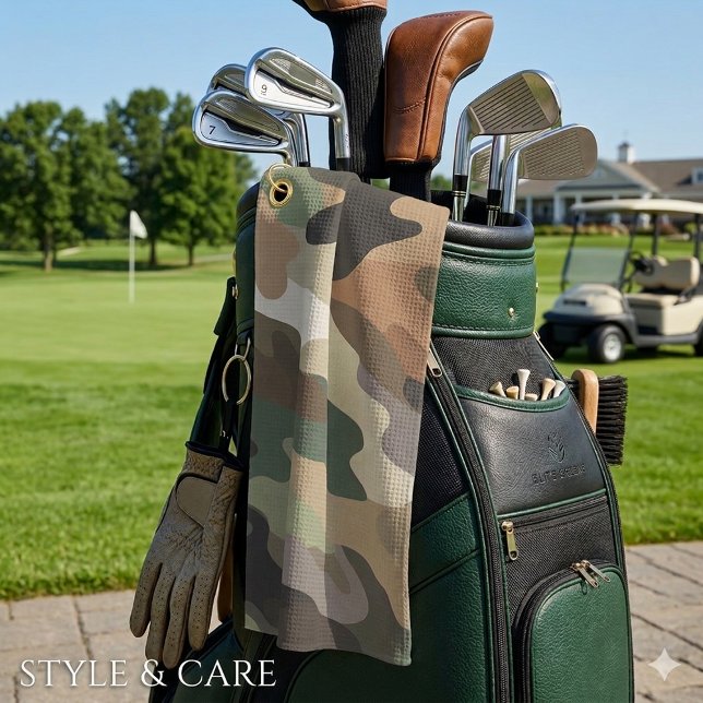 Eye Catching Camouflage Print Stylish Golf Towel (Eye Catching Camouflage Print Stylish Golf Towel)