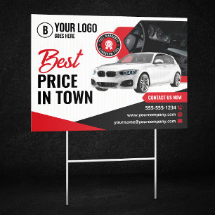 Eye-Catching Car Dealership Car Rental Car Hire Sign