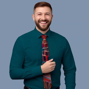 Eye-catching Colorful Striped Tie