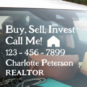Eye-Catching Custom Realtor Car Decal