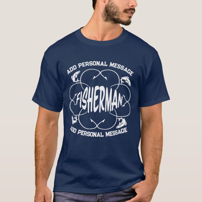 Eye catching customizable fishing logo T-Shirt (Front)