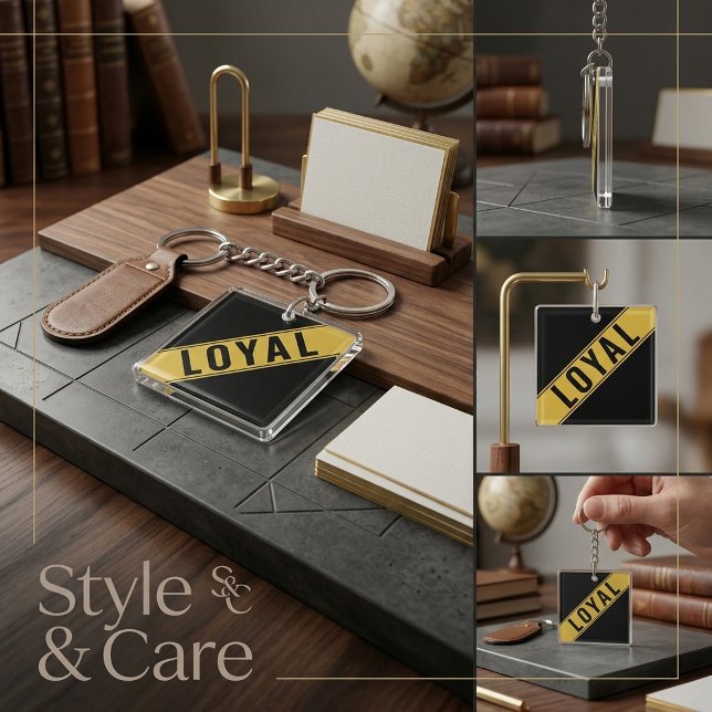 Eye-catching Customizable LOYAL Text Statement Keychain (Eye-catching Customizable LOYAL Text Statement Keychain)