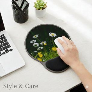 Eye Catching Daisy Flower Gel Mouse Pad for Desk U