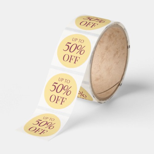 Eye Catching Discount Offer Roll of Classic Round Sticker