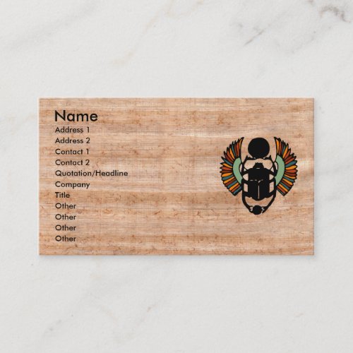 Eye_catching Egyptian Papyrus Business Card