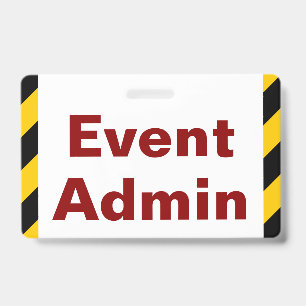 Eye-Catching "Event Admin" Badge