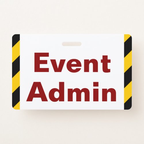 Eye_Catching Event Admin Badge