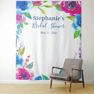 Eye-catching Floral Bridal Shower Photo Backdrop