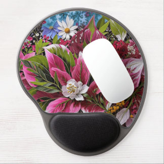 Eye-catching floral fantasy gel mouse pad