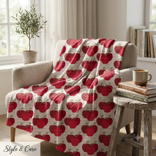 Eye Catching Fruit Apple Print Unique Fabric