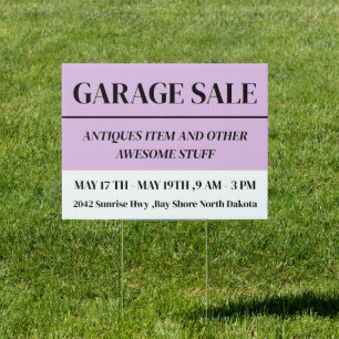 Eye Catching Garage Sale Sign