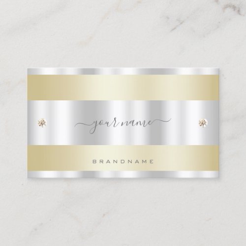 Eye Catching Gold and Silver with Faux Rhinestones Business Card