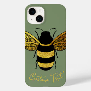 EYE-CATCHING GOLD & BLACK BUMBLEBEE SHINY BEE Case-Mate iPhone 14 CASE