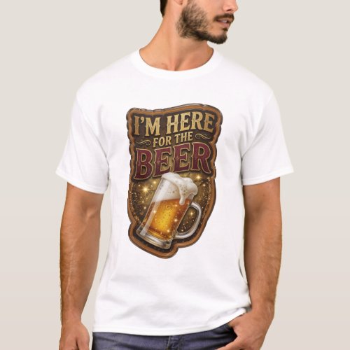 Eye-Catching I'M HERE FOR THE BEER T-Shirt