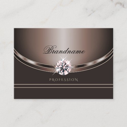 Eye Catching Jewels Dark Rose Gold Colors Diamonds Business Card