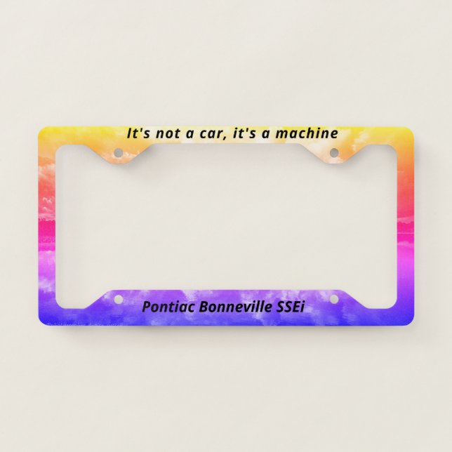 Eye-Catching License Plate Frame (Front)