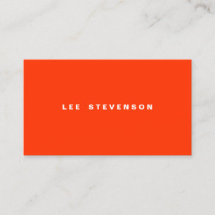 Eye Catching Modern Orange Minimalistic Business Card