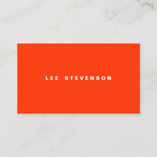 Customizable Orange Minimalistic  Business Card