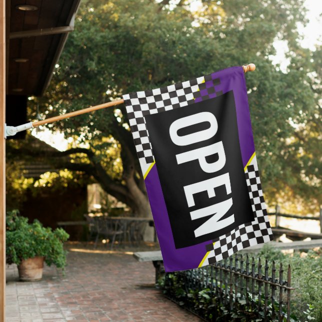 EYE CATCHING OPEN SIGN FLAG (In SItu)