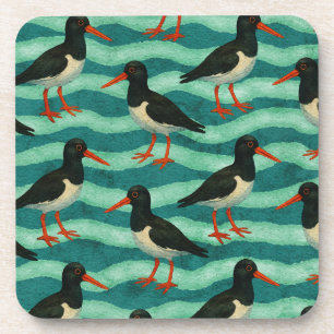Eye Catching Oyster Catcher Beverage Coaster
