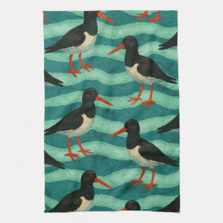 Eye Catching Oyster Catcher Kitchen Towel