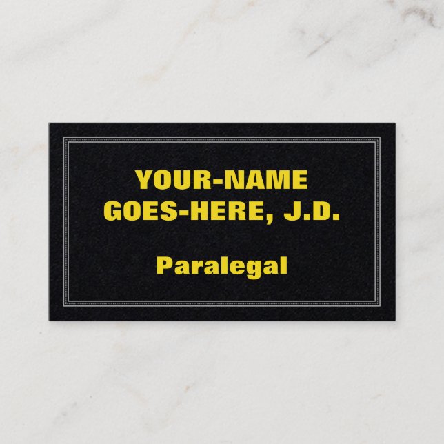 Eye-Catching Paralegal Profile Card (Front)