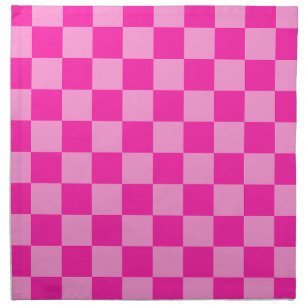 Eye-Catching Pink Checkerboard Cloth Napkin