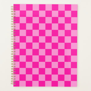 Eye-Catching Pink Checkerboard Planner
