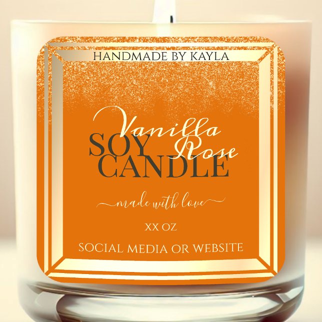 Eye Catching Product Packaging Labels Orange Gold (Creator Uploaded)