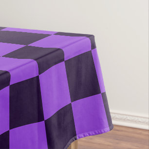 Eye-Catching Purple and Lavender checkerboard Tablecloth
