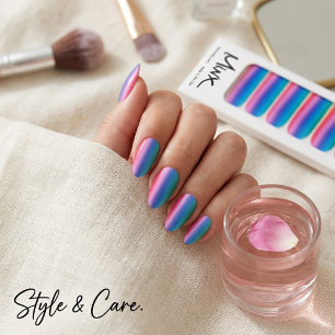 Eye-Catching Rainbow Pattern Fashion Minx Nail Art