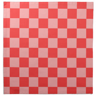 Eye-Catching Red and Pink Checkerboard Cloth Napkin