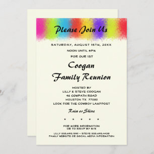 Eye Catching Reunion, Party or Event Invitation
