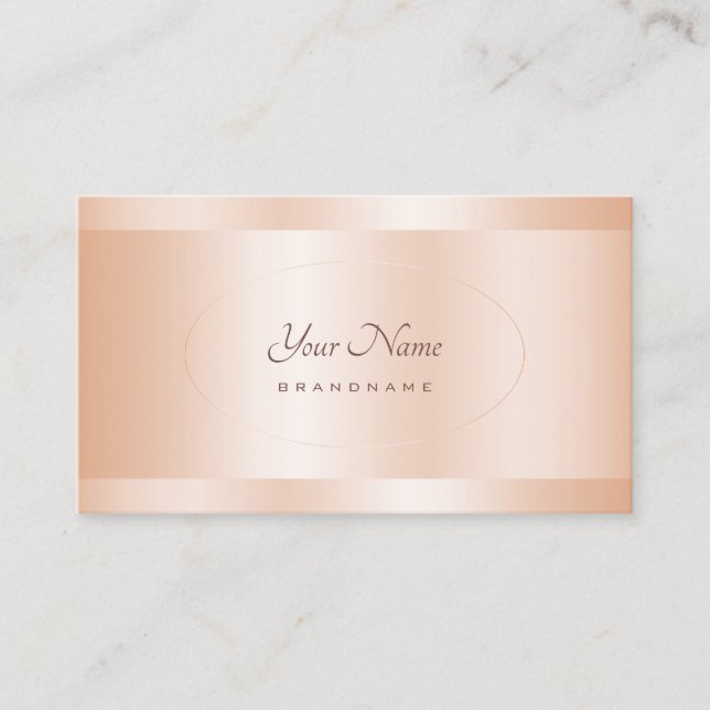 Eye Catching Rose Gold Effect Design Professional Business Card (Front)