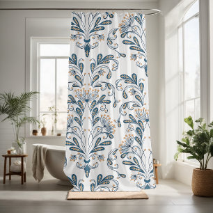 Eye-catching seamless decorative pattern  shower curtain