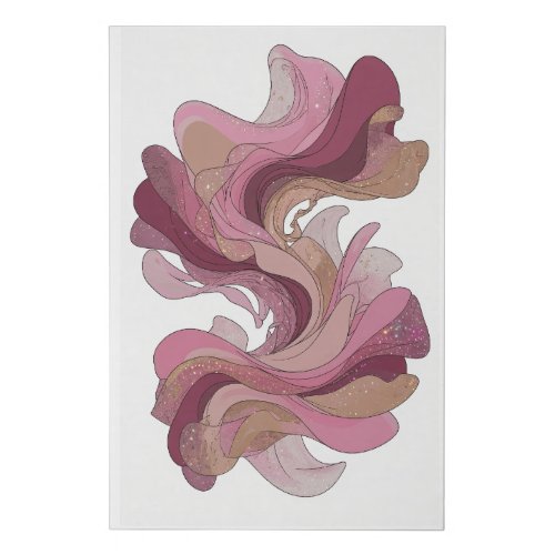 Eye-Catching Silver ABSTRACT ART Art Art Faux Canvas Print