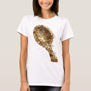 Eye-Catching Silver ABSTRACT ART Fashion Print T-Shirt