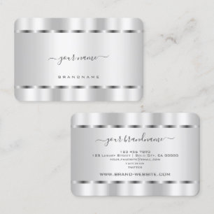 Eye Catching Silver Effect Professional and Noble Business Card