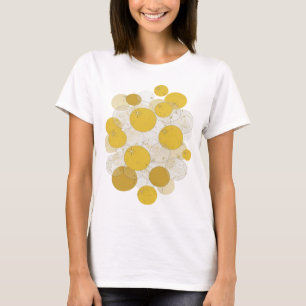 Eye-Catching Silver GOLDEN STARS AND CIRCLES T-Shirt